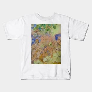 Floral Watercolour Collage 7 Kids T-Shirt